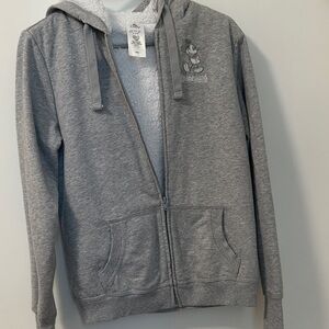 Disney Gray and White Fleece Hoodie